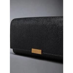 NWT THOM BROWNE leather convertible clutch crossbody bag, chain, made in Italy.